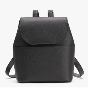 Cuyana New Mini Black Backpack Bag Purse Pebbled Italian Leather NEW